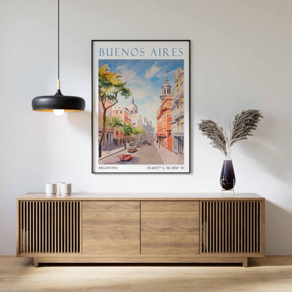 Buenos Aires Travel Poster Argentina Travel Print Argentina Travel Art Travel Poster Colourful Travel Decor Travel Gift - Image 2