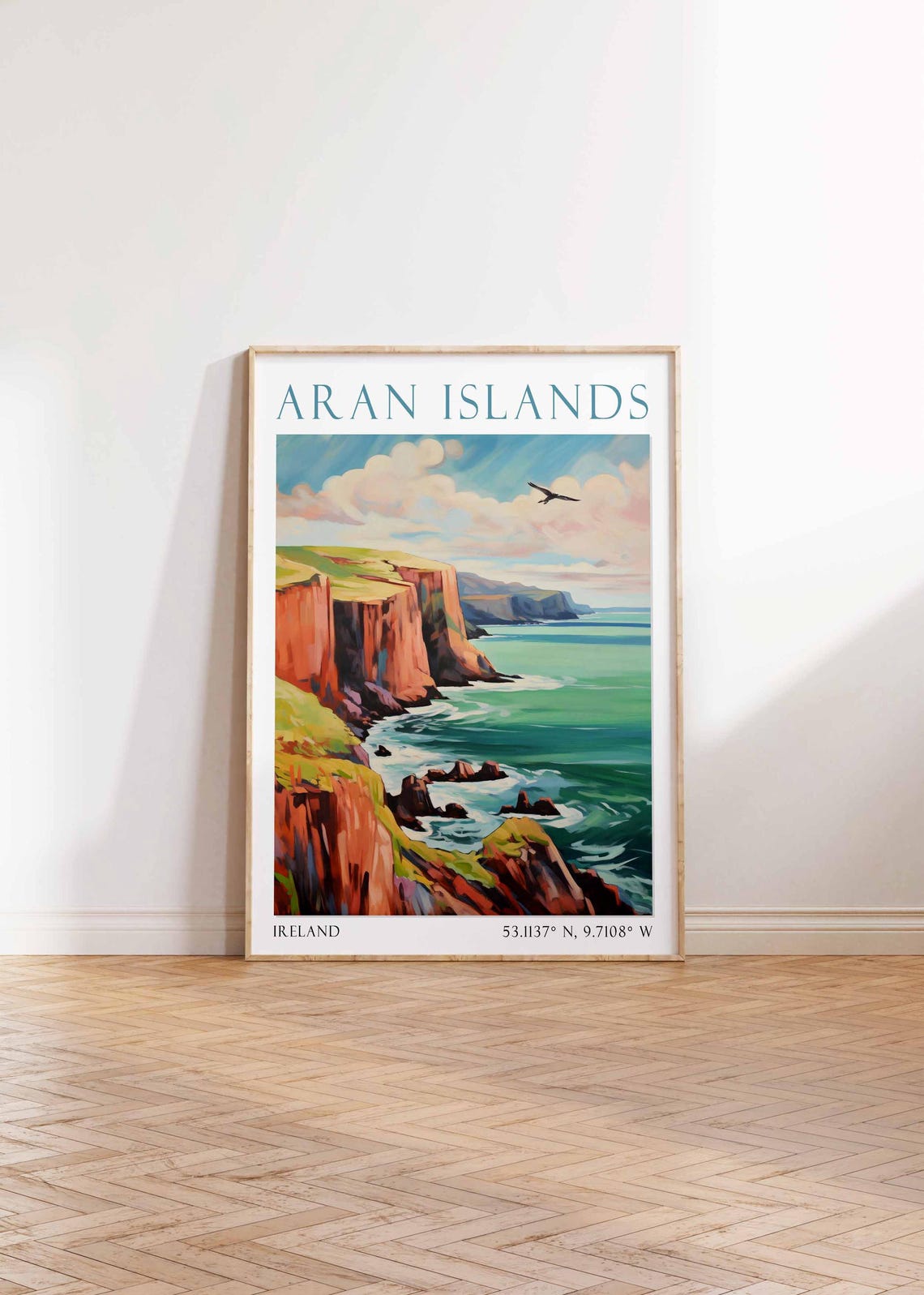 Aran Islands Ireland Rugged Sea Cliffs Coastal Travel Poster - Image 4