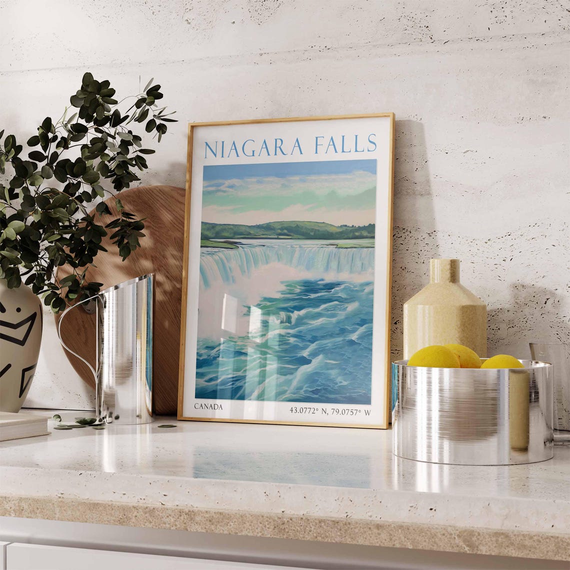 Niagara Falls Canada Horseshoe Falls Waterfall Rapids Mist Poster - Image 3