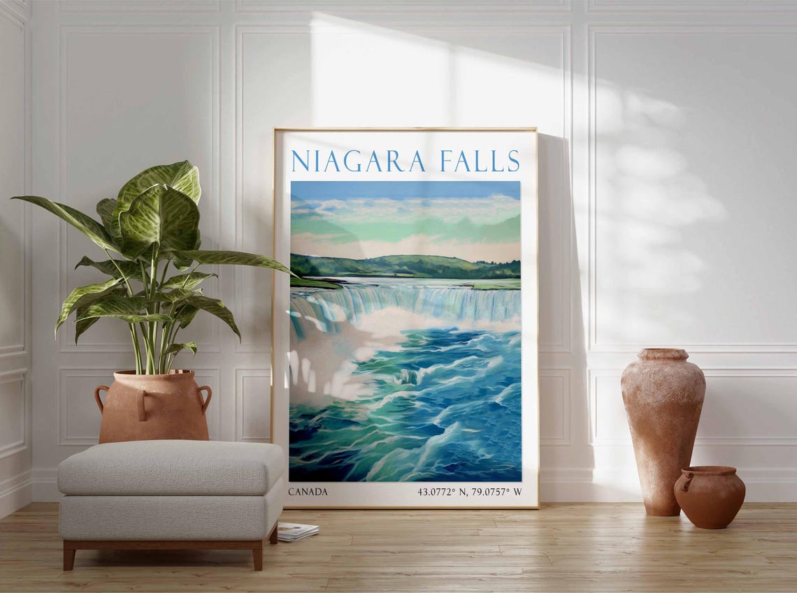 Niagara Falls Canada Horseshoe Falls Waterfall Rapids Mist Poster - Image 2