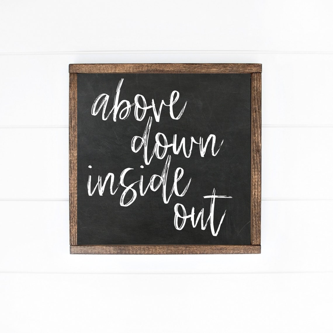 Above Down Inside Out Chalkboard Style Funny Typography Poster