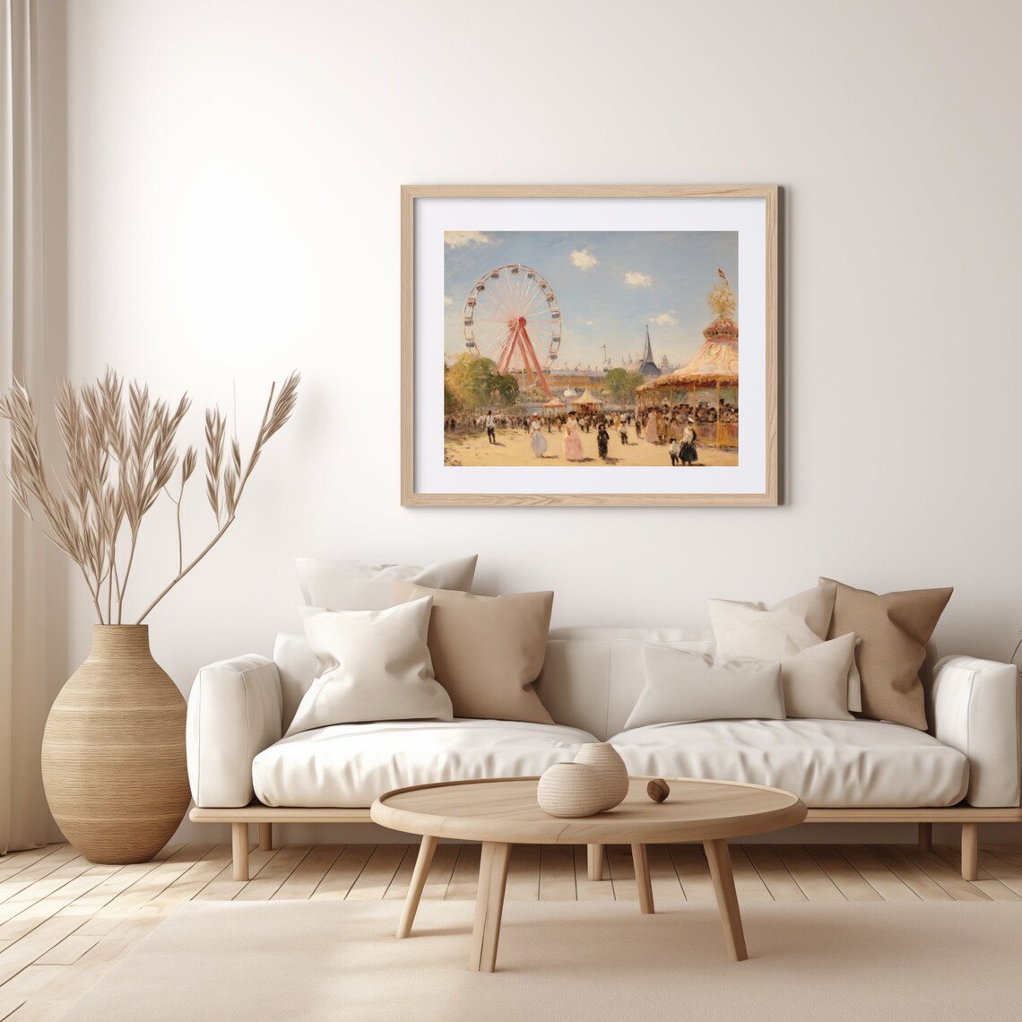 Vintage Summer Carnival Fairground With Grand Ferris Wheel Poster - Image 4