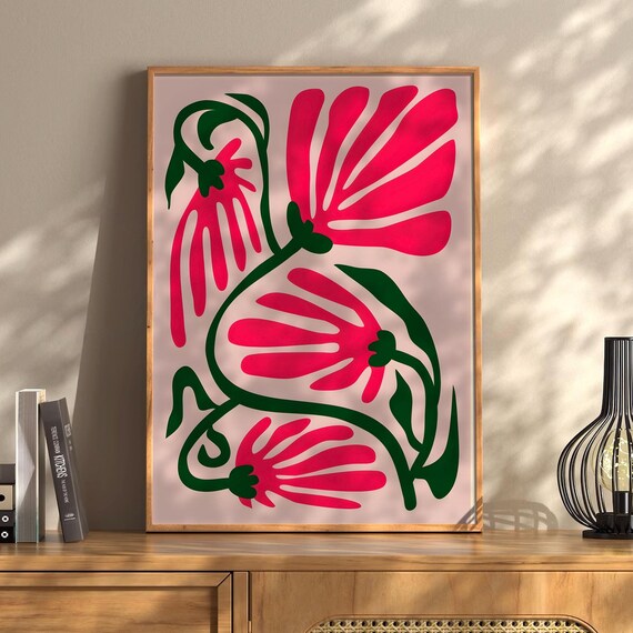 Henri Matisse Flower Boho Style Exhibition Poster Eclectic Prints Gallery Wall Art Retro Trendy Instant