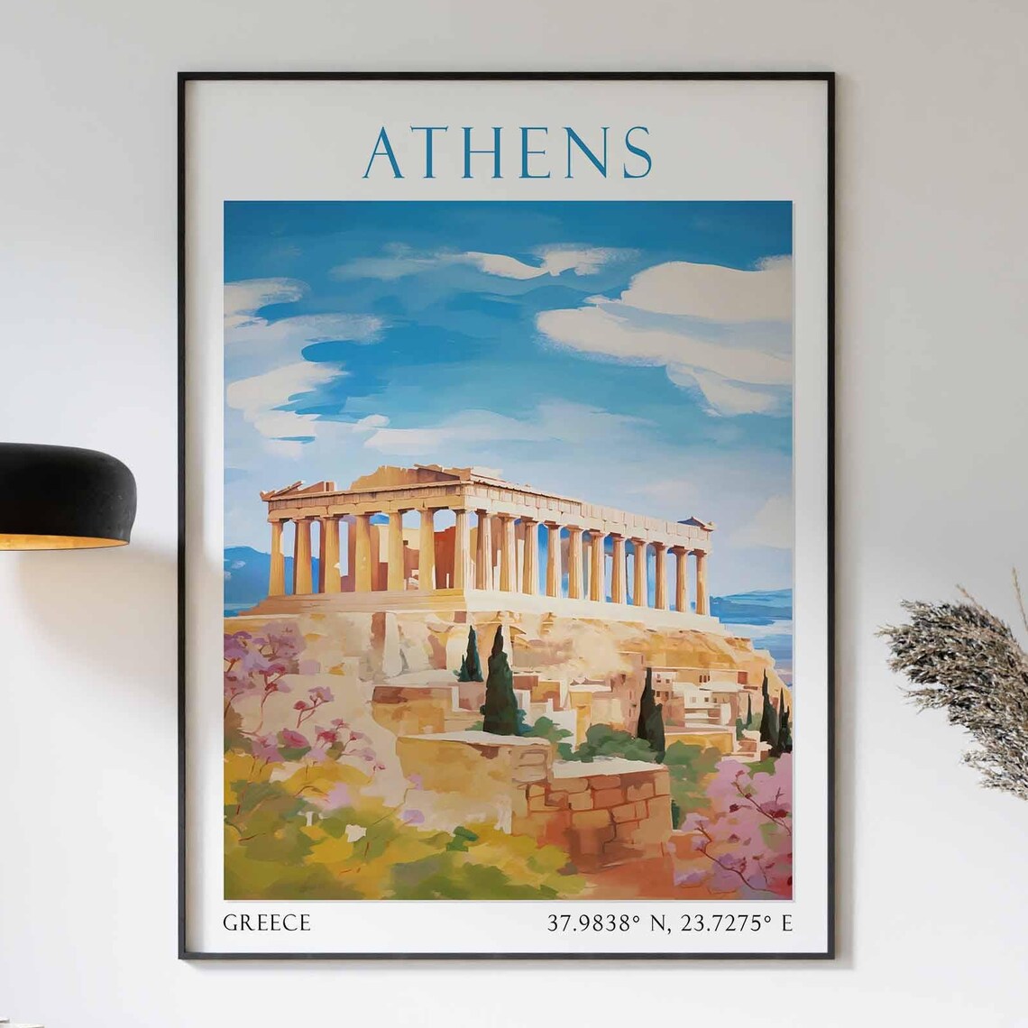Athens Greece Parthenon on the Acropolis in Warm Sunlight Poster