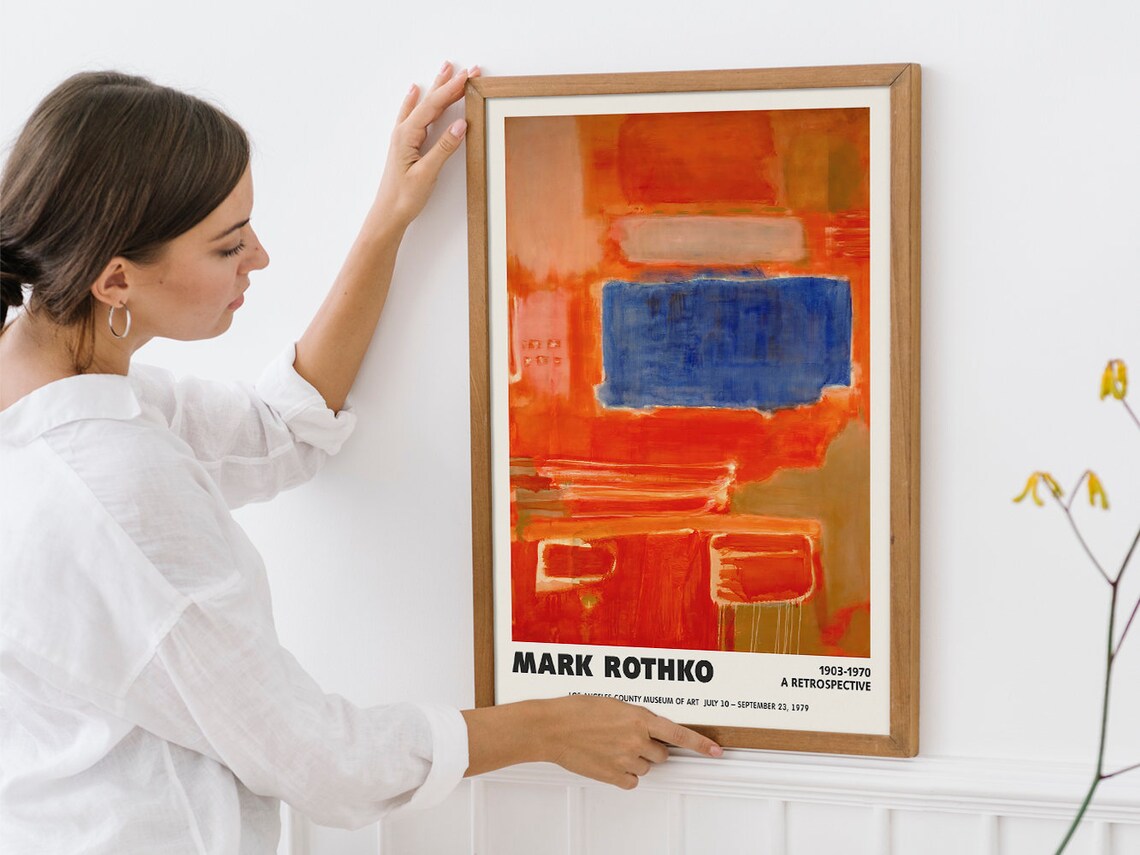 Mark Rothko LACMA 1979 Retrospective Blue Orange Color Field Poster - Image 4