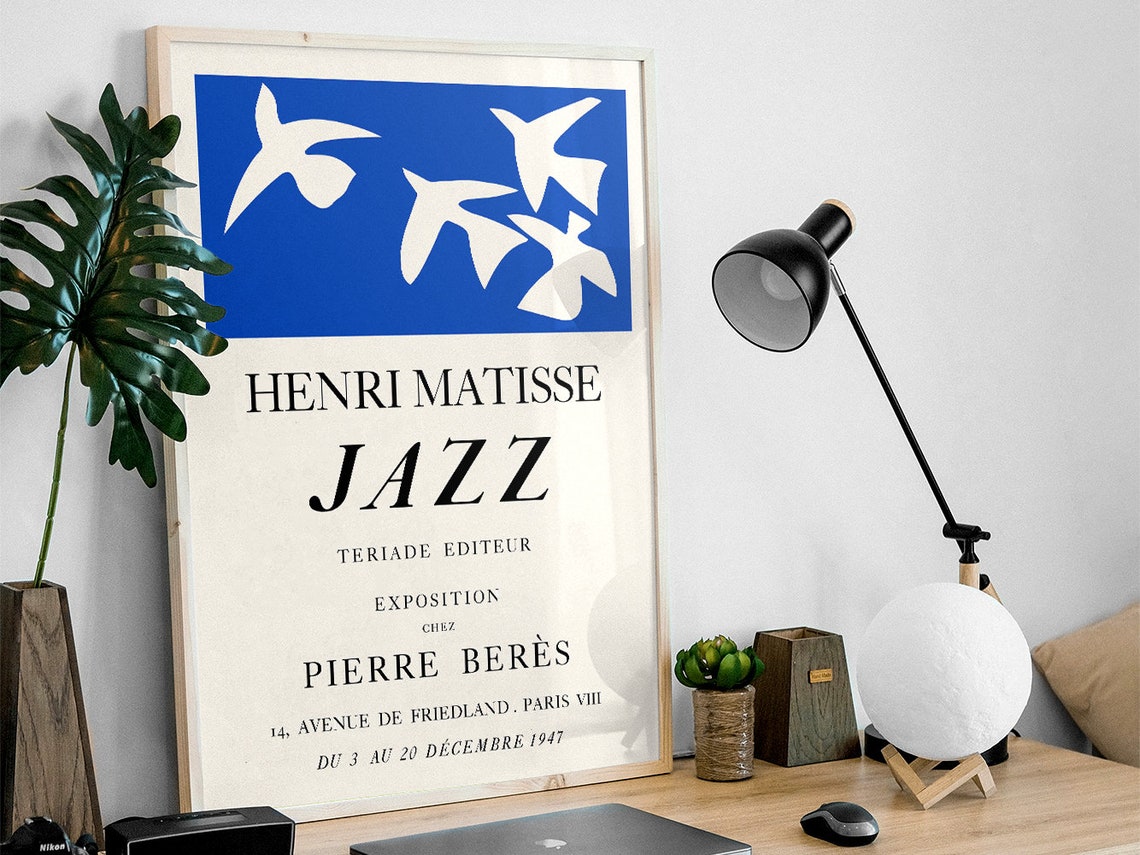 Henri Matisse Jazz Exhibition 1947 Paris Birds Cut Out Poster - Image 3
