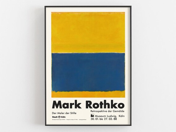Mark Rothko Yellow and Blue 1988 Cologne Retrospective Poster