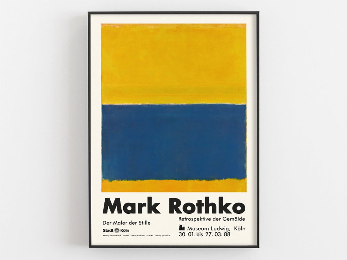 Mark Rothko Yellow and Blue 1988 Cologne Retrospective Poster