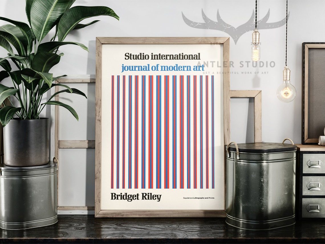 Bridget Riley Studio International Striped Op Art Journal Cover Poster - Image 2