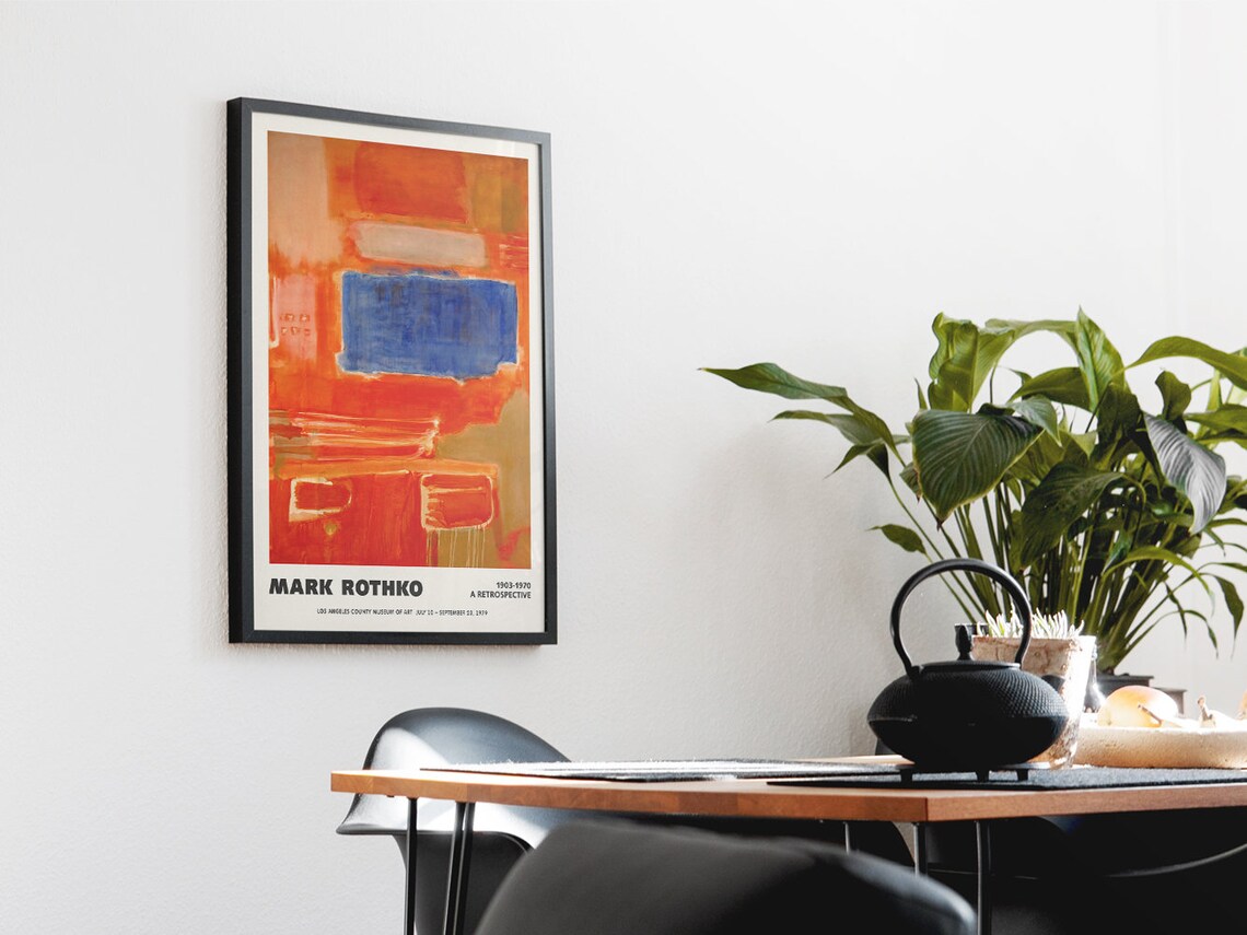 Mark Rothko LACMA 1979 Retrospective Blue Orange Color Field Poster - Image 2