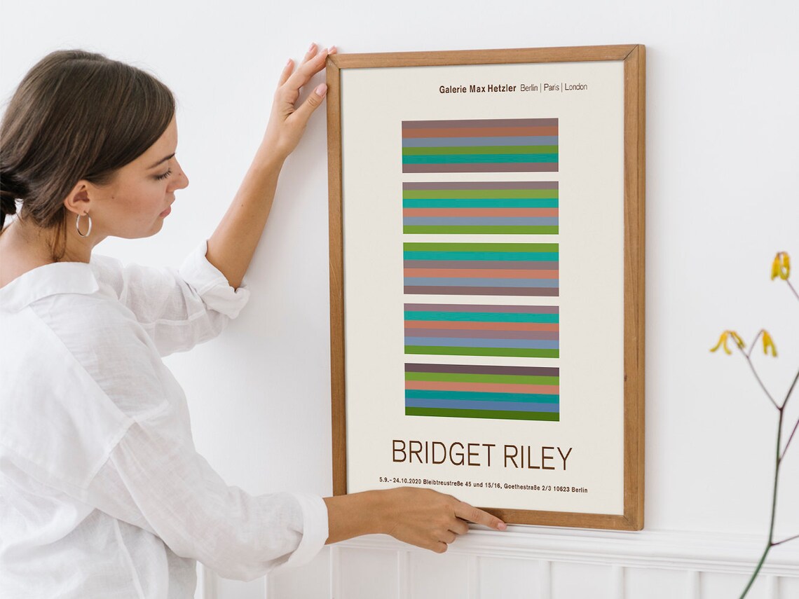 Bridget Riley Colorful Stripes Panels 2020 Berlin Gallery Exhibition Poster - Image 4