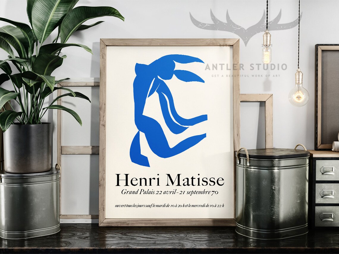 Henri Matisse Blue Dancer Cutout 1970 Grand Palais Paris Poster - Image 2