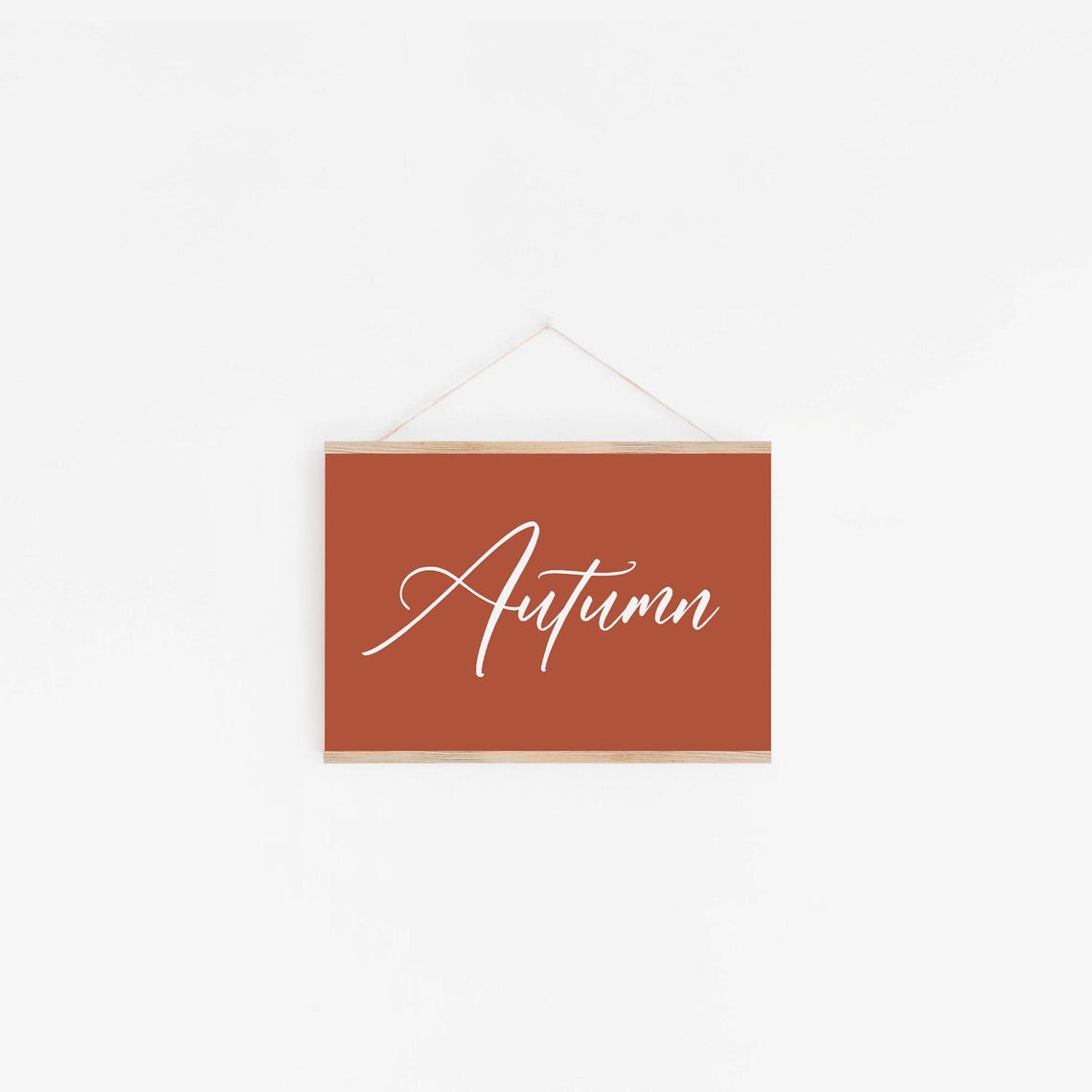 Autumn Script Modern Minimalist Burnt Orange Fall Season Poster - Image 3
