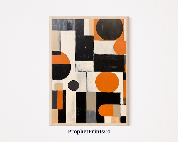 Mid Century Modern Abstract Print Geometric Wall Art Modern Art Prints Minimalist Home Dcor Wall Art