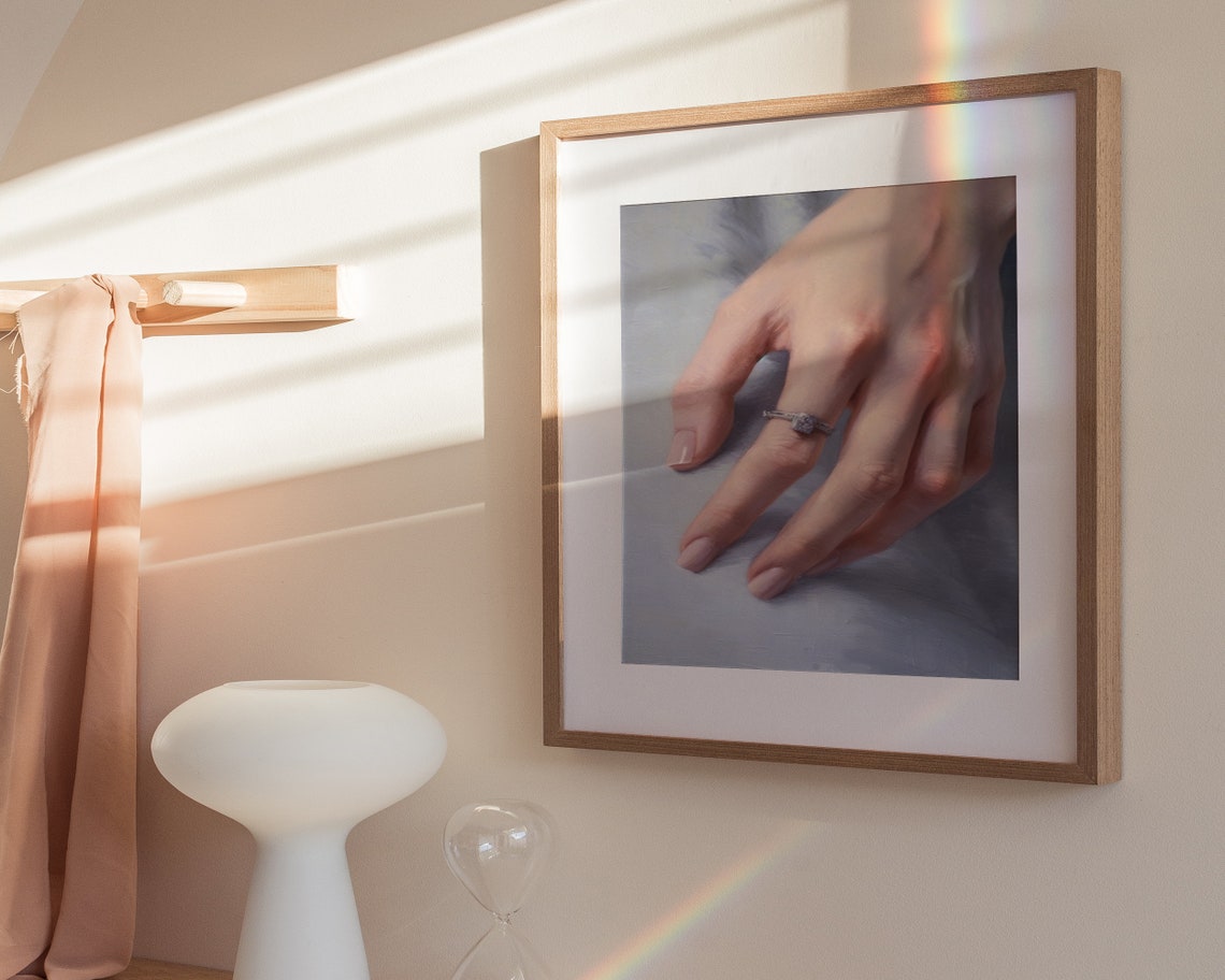 Soft Tonal Womans Hand Print Aesthetic Wall Art Divine Feminine Art Cottagecore Home Decor Wall Art - Image 3