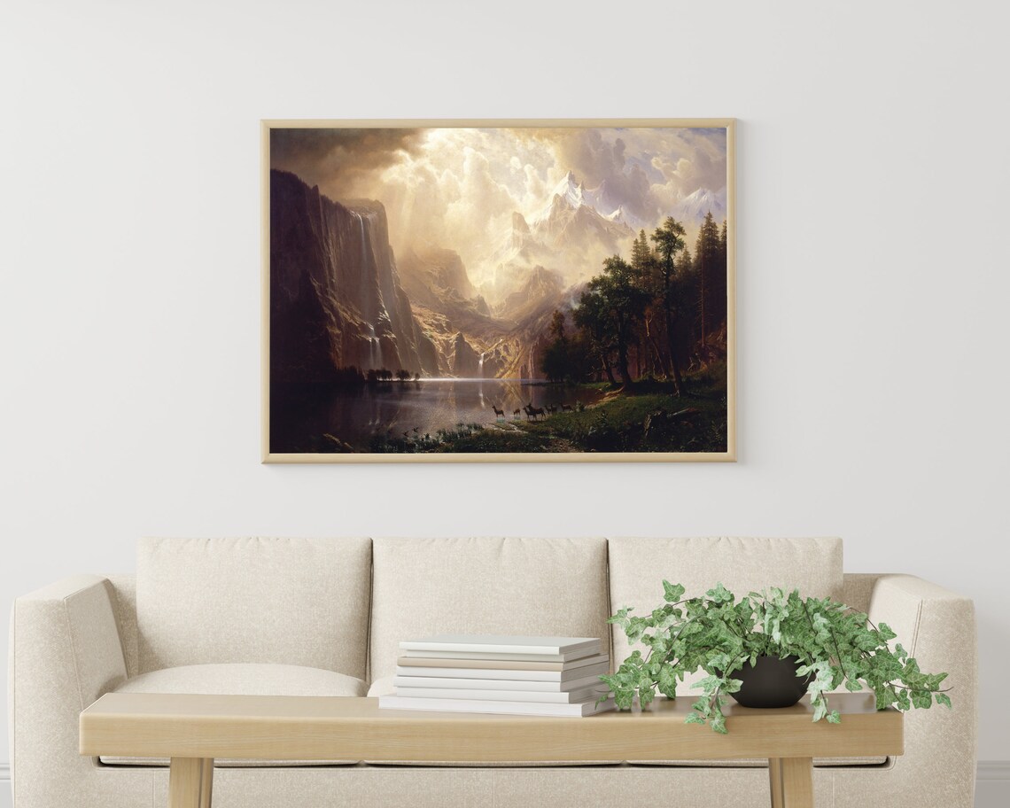 Albert Bierstadt Among the Sierra Nevada Mountain Landscape Poster - Image 3