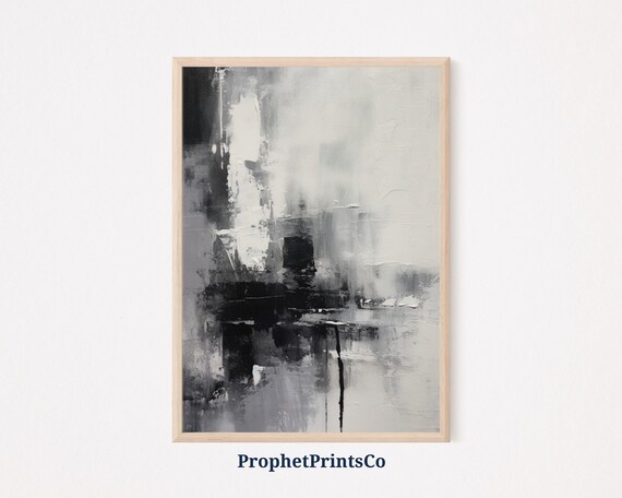 Black And White Abstract Print Modern Wall Art Black White Wall Art Scandinavian Home Dcor Wall Art