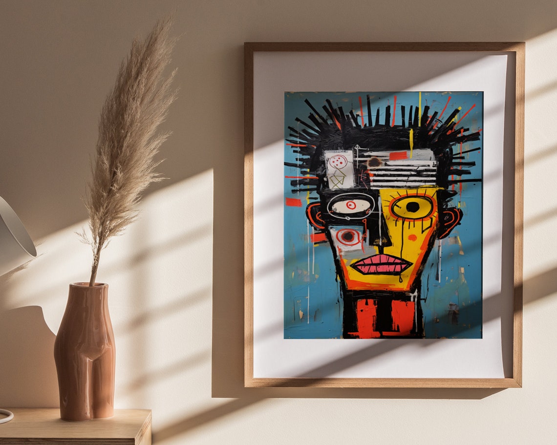 Basquiat Inspired Abstract Face Graffiti Hypebeast Street Art Poster - Image 4