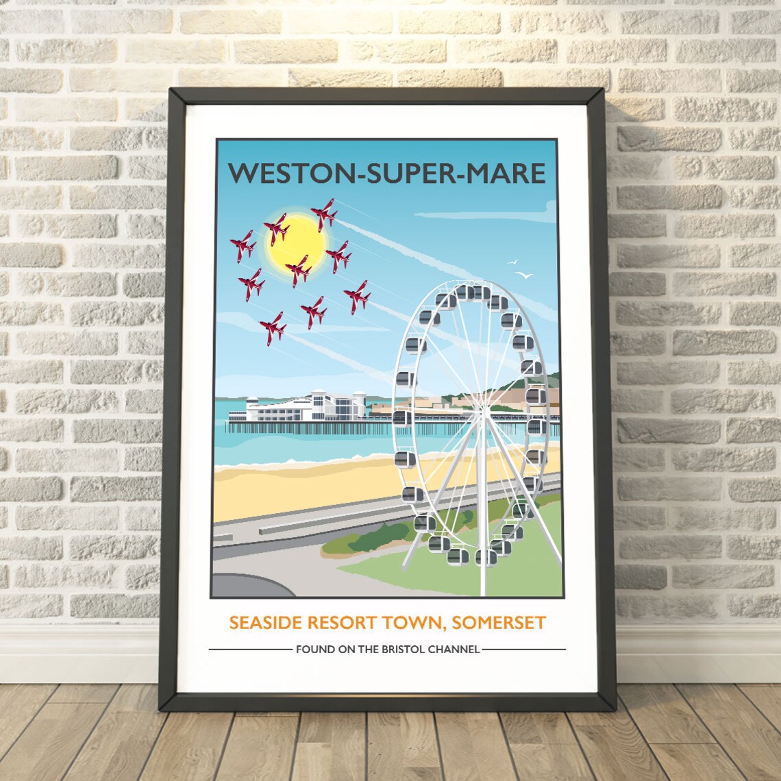 Weston-super-Mare Somerset Travel Poster, Travel Poster