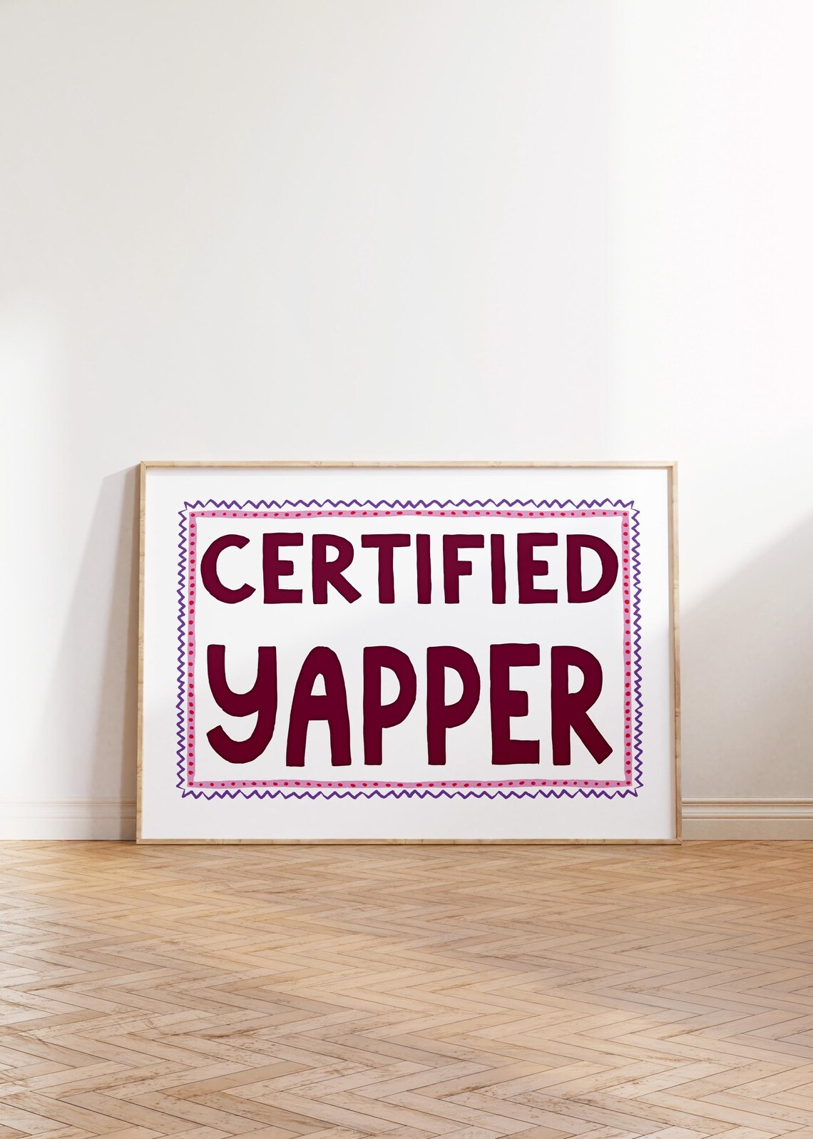 Certified Yapper Sassy Trendy Workplace Gossip Poster