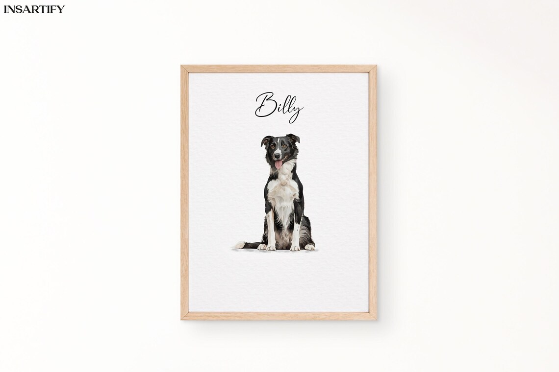 Pet Painting Watercolor Pet Portrait Memorial Gift - Image 3