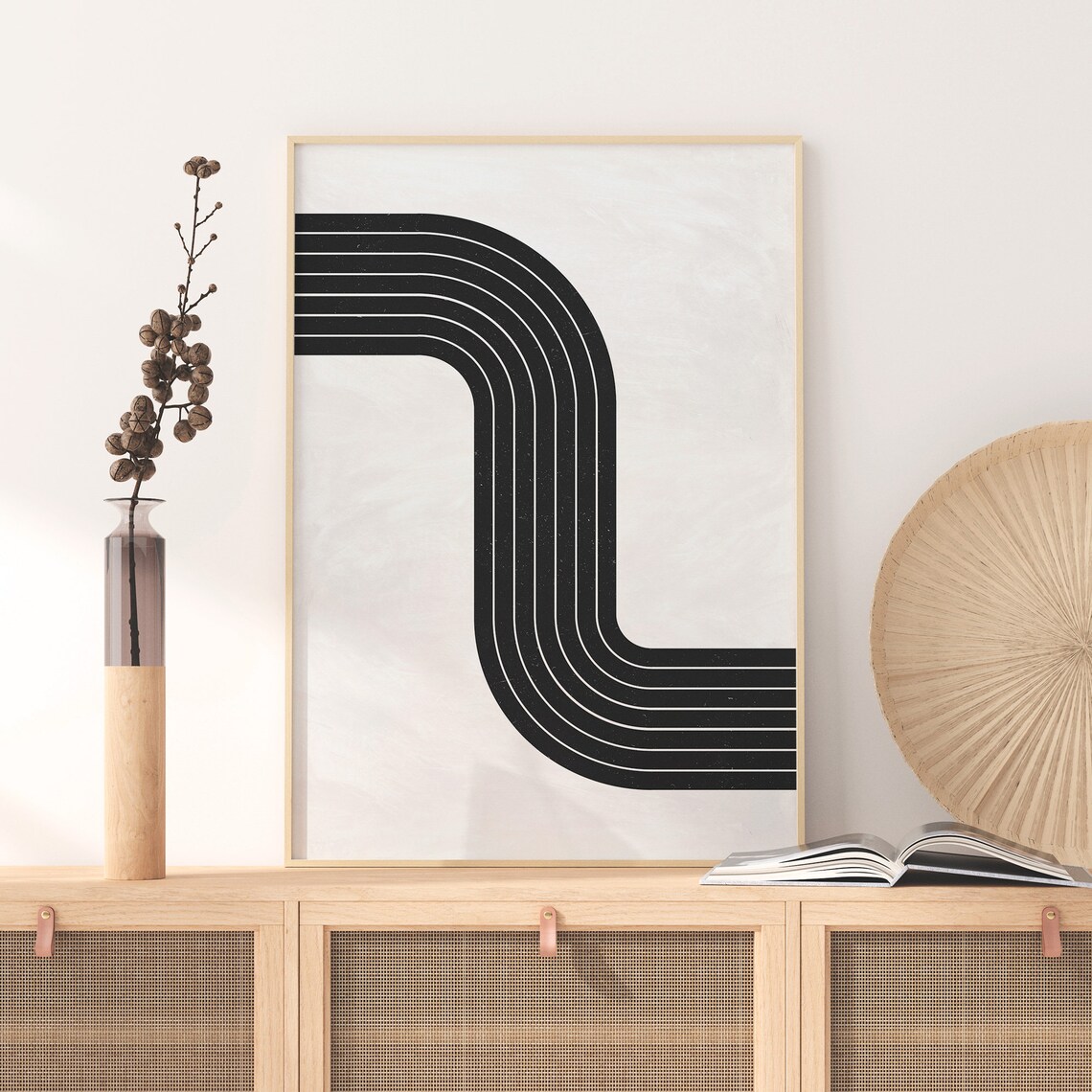 Modern Mid-Century Art Print, Boho Bedroom Decor - Image 2