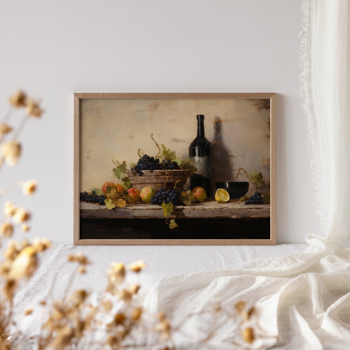 Country Kitchen Rustic Fruits Still Life Art Print - Image 4