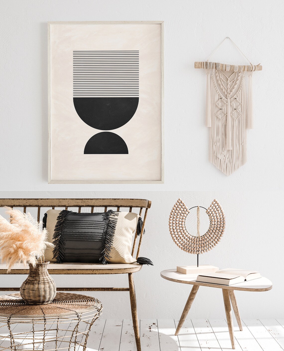 Mid-Century Modern Geometrical Art Print - Image 4