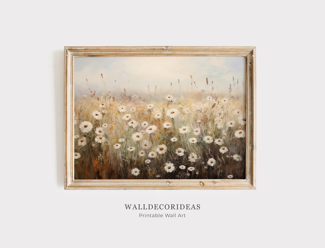 Wildflower Field Farmhouse Wall Art Print