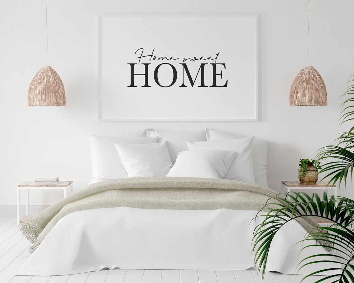 Home Sweet Home Handwriting Quote Poster, Minimal - Image 2