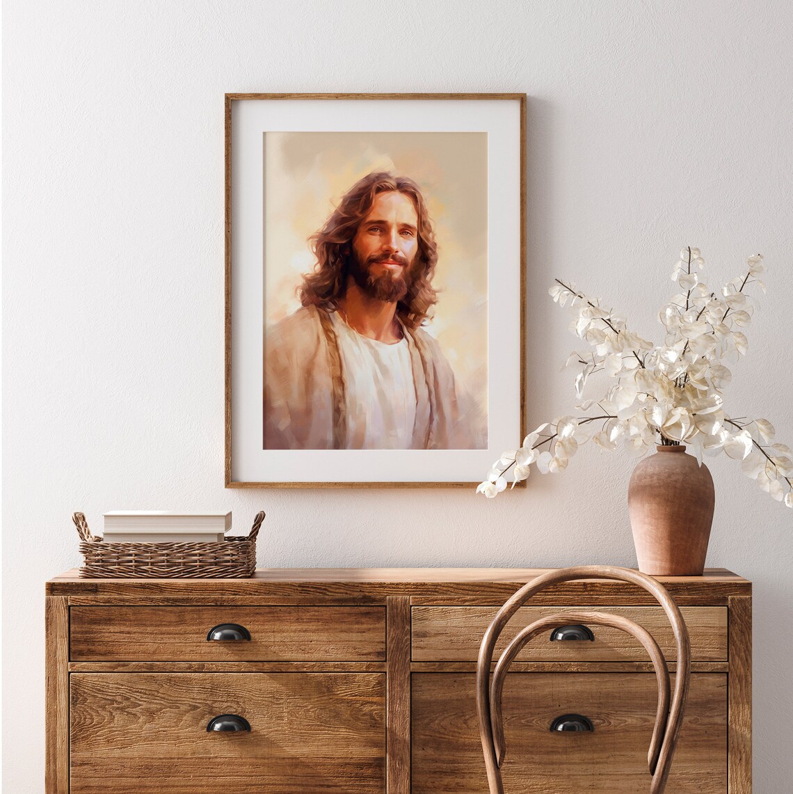 Jesus Painting Christian Farmhouse Wall Art Print - Image 3