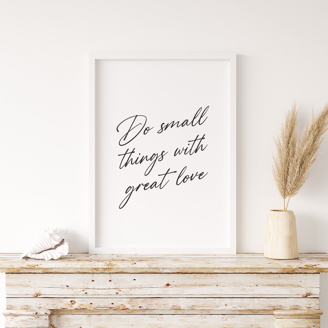 Do Small Things With Great Love Script Quote Modern Minimalist Poster - Image 2
