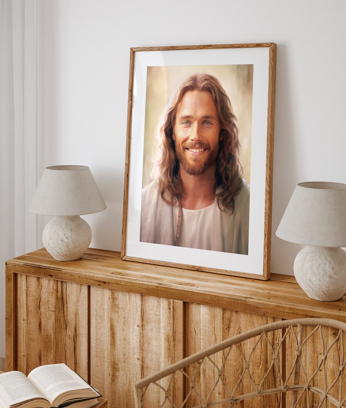 Jesus Farmhouse Christian Wall Art, Bible Verse Print - Image 2