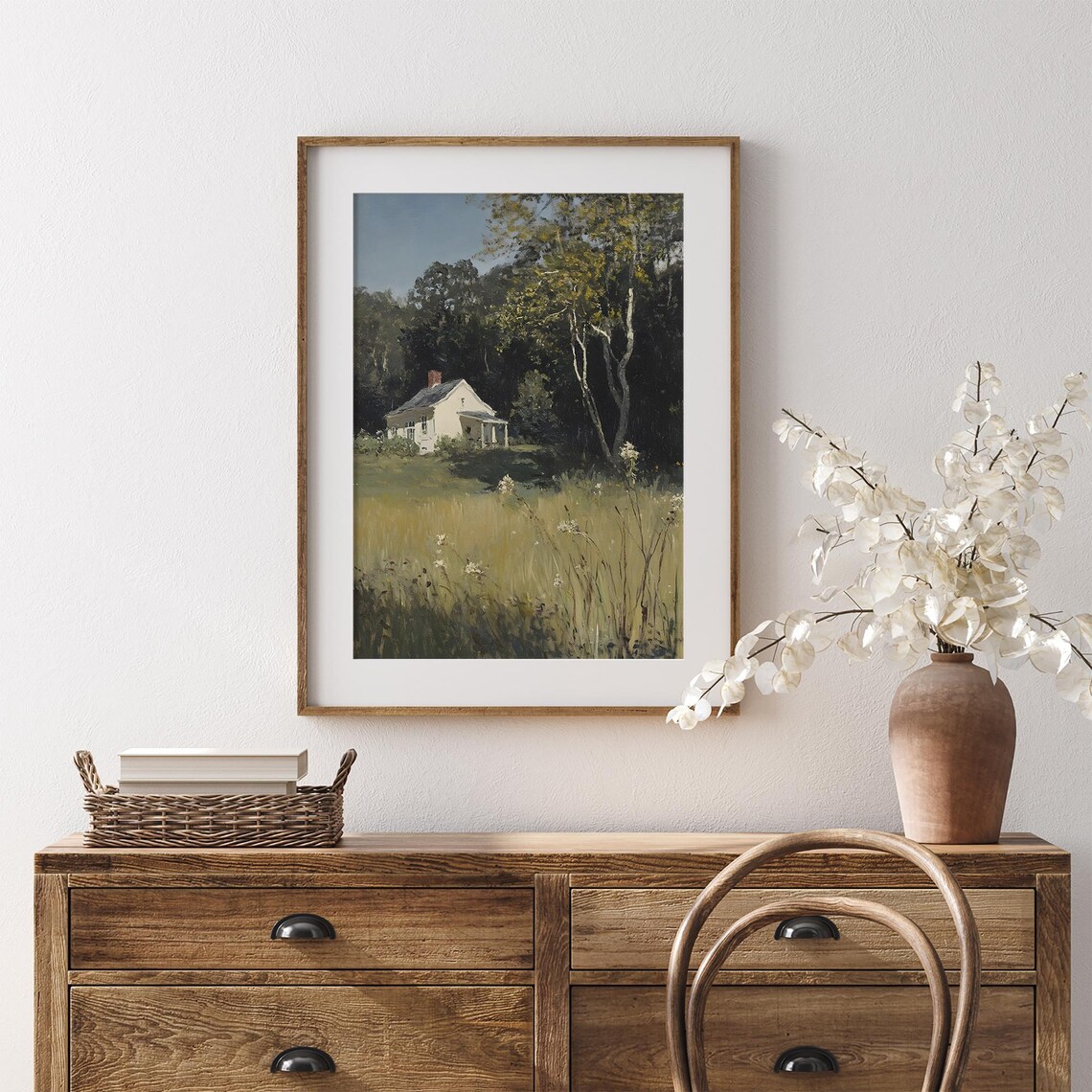 Vintage Countryside Landscape, Rustic Farmhouse - Image 7