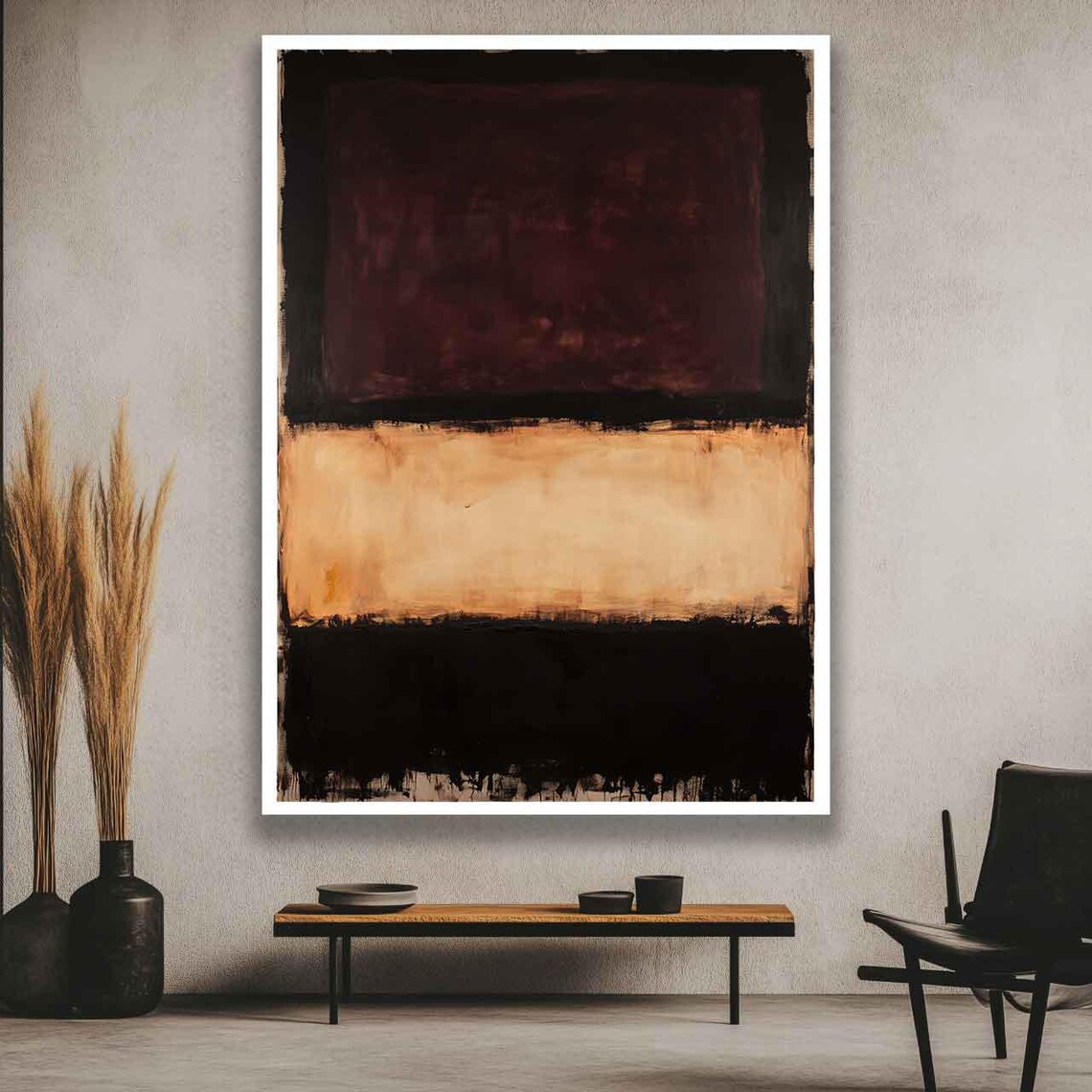 Mark Rothko Painting, Minimalist Abstract Decor - Image 4