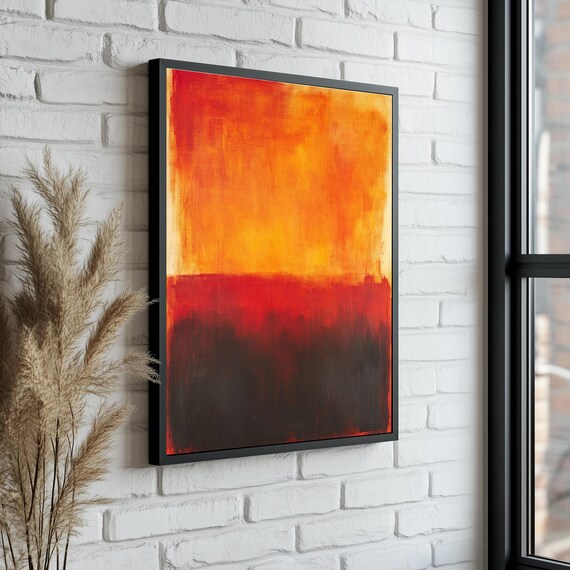Mark Rothko Orange Black Mark Rothko Reproduction Abstract Wall Art Modern Art Expressionism Painting Art Museum Art Rothko Poster