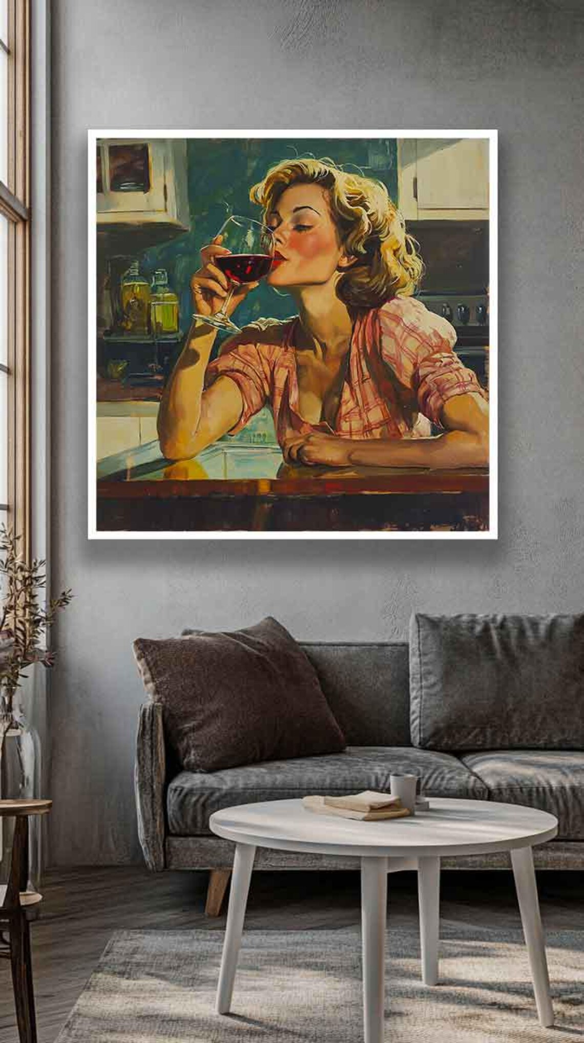 Woman Portrait, Retro Gift for Her Art Print - Image 3