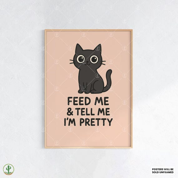 Sorry Im Late My Cat Was Sitting On Me Poster Funny Lover Wall Art Print Cozy Pet Excuse Quote For Home Or Office
