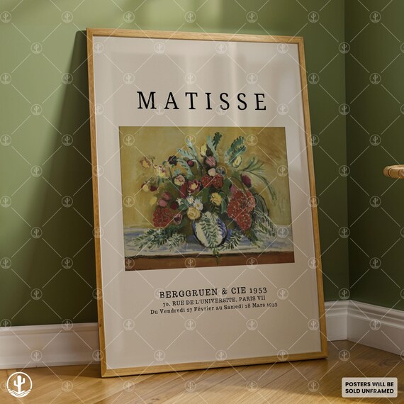 Henri Matisse 1953 Paris Exhibition Floral Still Life Gallery Poster