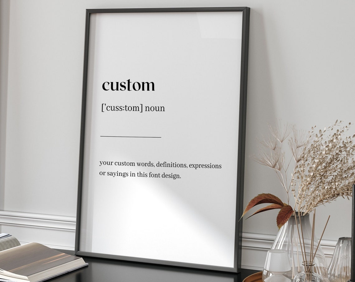 Custom Definition Print Birthday Gift Custom Definition Poster Custom Print Custom Wall Art Print - Image 3