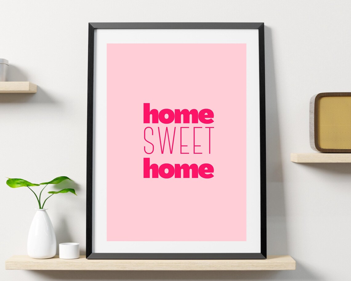 Home Sweet Home Print Home Prints Home Wall Art Home Decor Home Decoration Typography Print Hallway Print House Warming Gift - Image 2