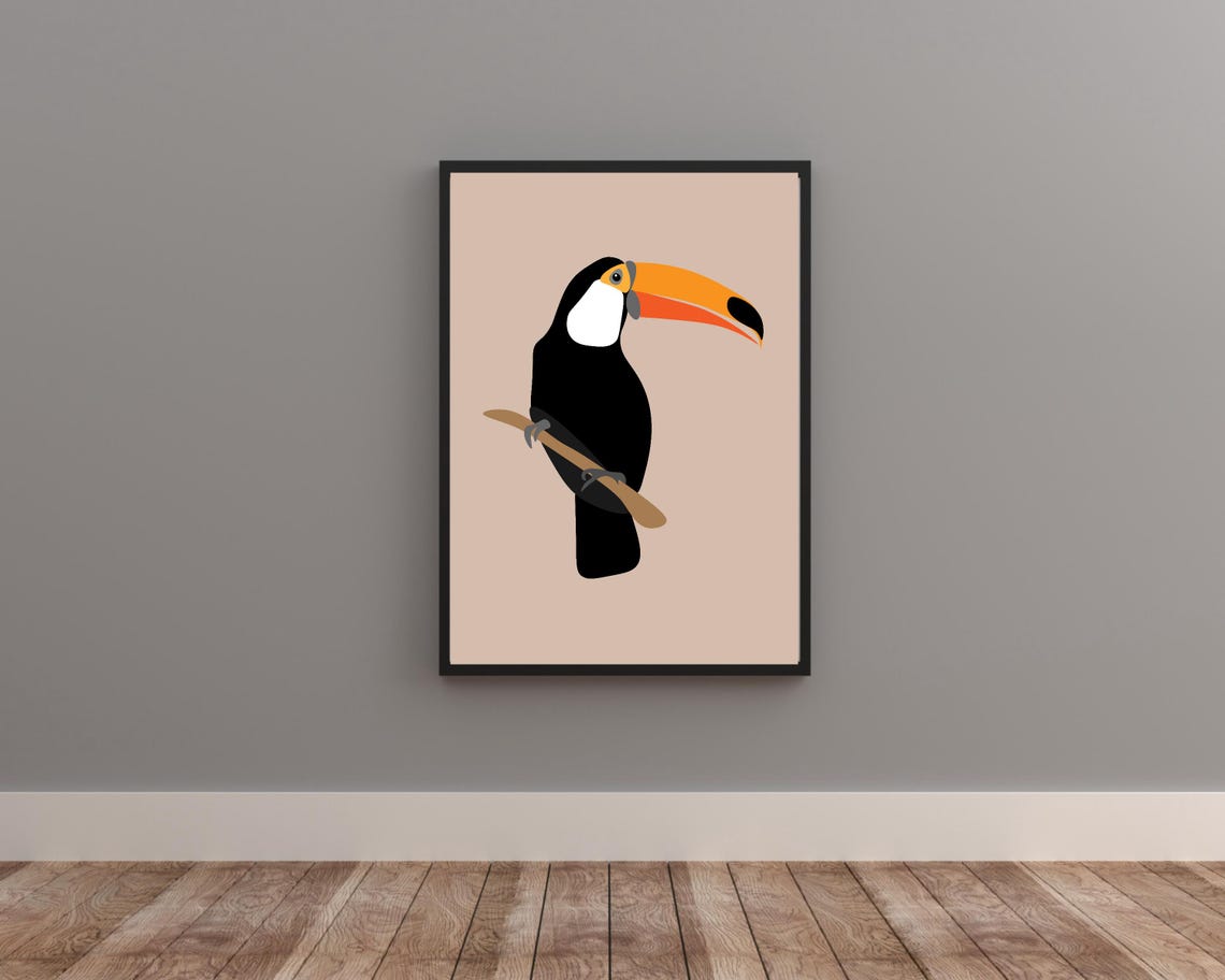 Toucan Print Toucan Nursery Art Nursery Decor Animal Art Baby Animals Nursery Wall Art Kids Art Bedroom Print - Image 3