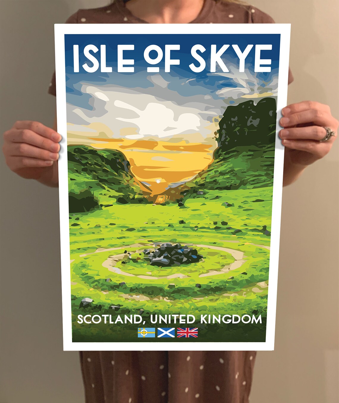 Isle Of Skye Vintage Style Travel Poster - Image 2