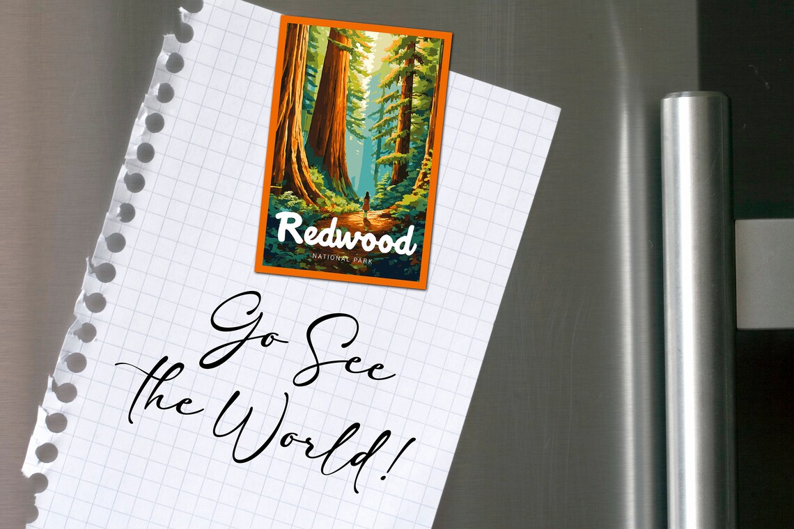 Redwood National Park Vintage Style Travel Poster - Image 2