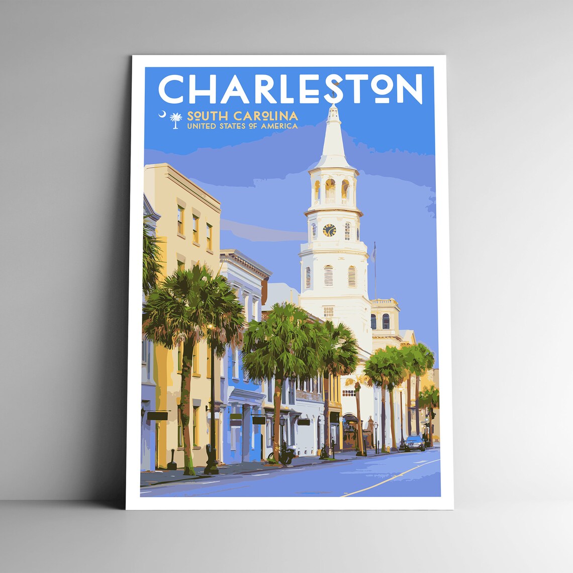 Charleston South Carolina Vintage Travel Poster Art Print