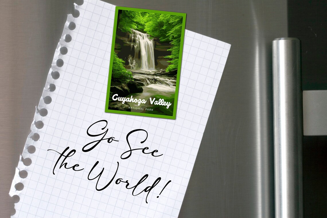 Cuyahoga Valley National Park Waterfall Forest Vintage Poster - Image 2