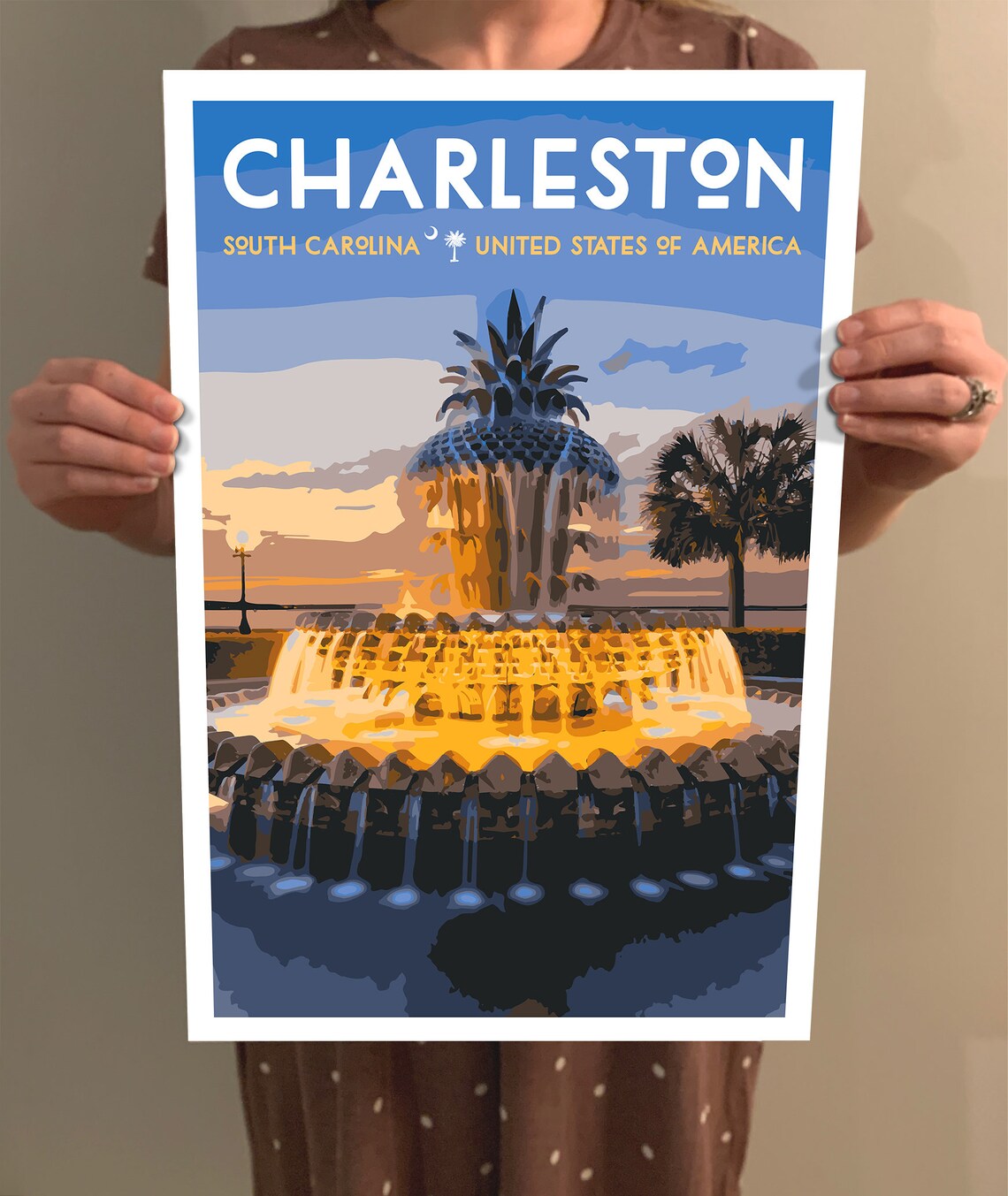 Charleston South Carolina Vintage Style Travel Poster - Image 2