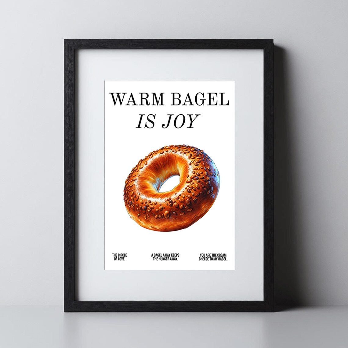 Bagel Art Print, Montreal New York Food Illustration - Image 4