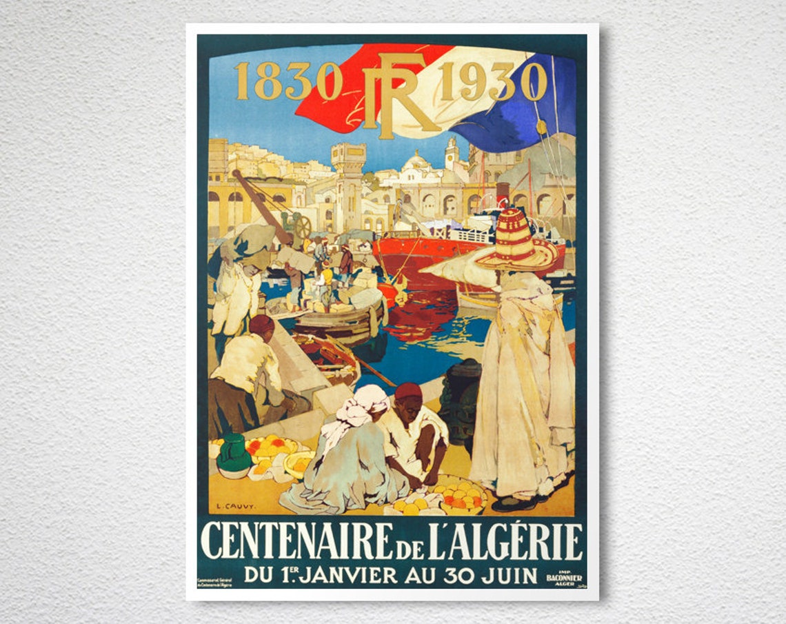 Algeria Centenary 1830 1930 Vintage French Colonial Art Poster - Image 2