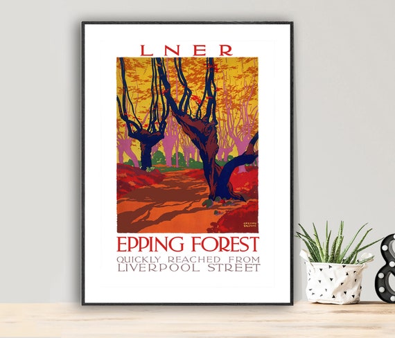 Epping Forest England Vintage Travel Poster Poster Paper Or Print Gift Idea Wall Decor